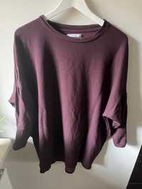 Pull&Bear bluza oversize burgundowy M