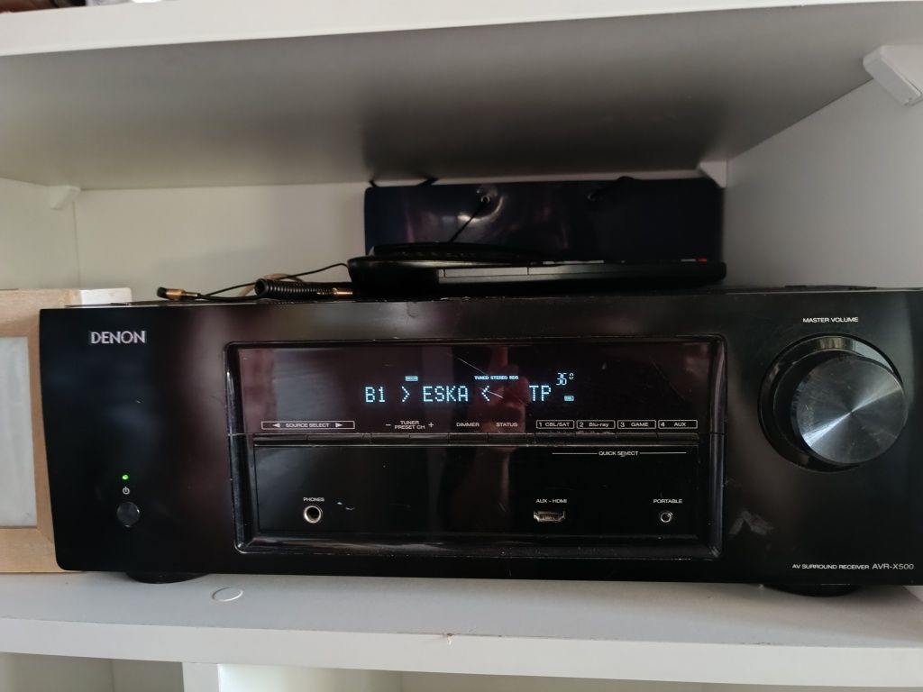 Kino domowe zestaw Denon AVR-X500 głośniki eltax 5:1