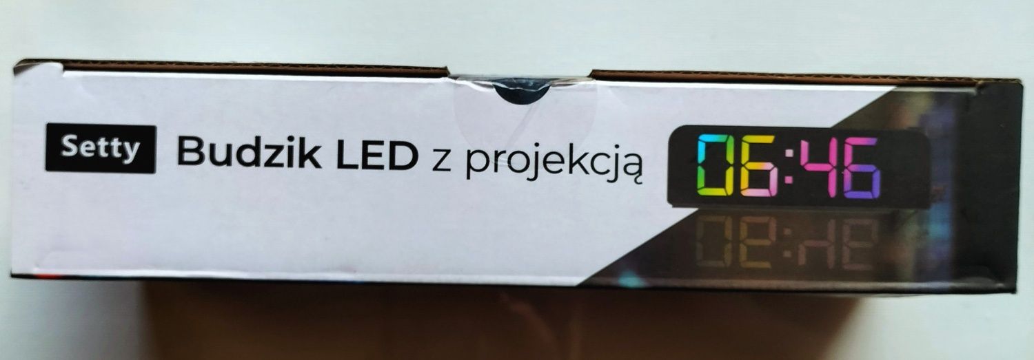 Budzik LED z projekcją, nowy, nie używany