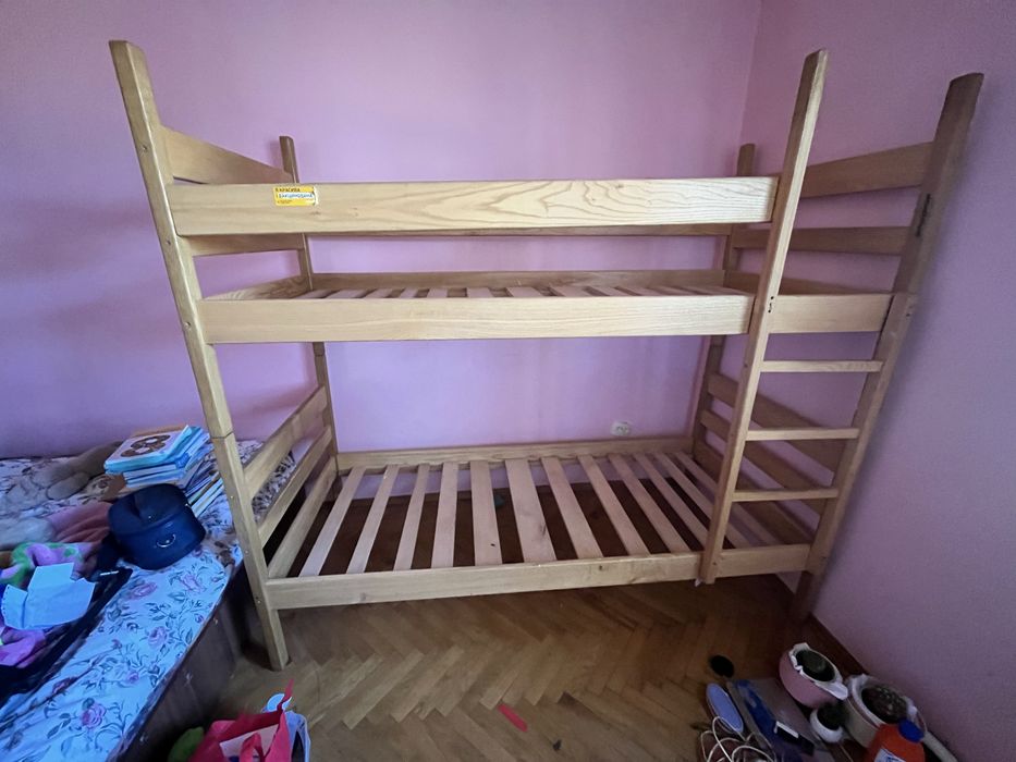Двоярусне ліжко, деревяне!