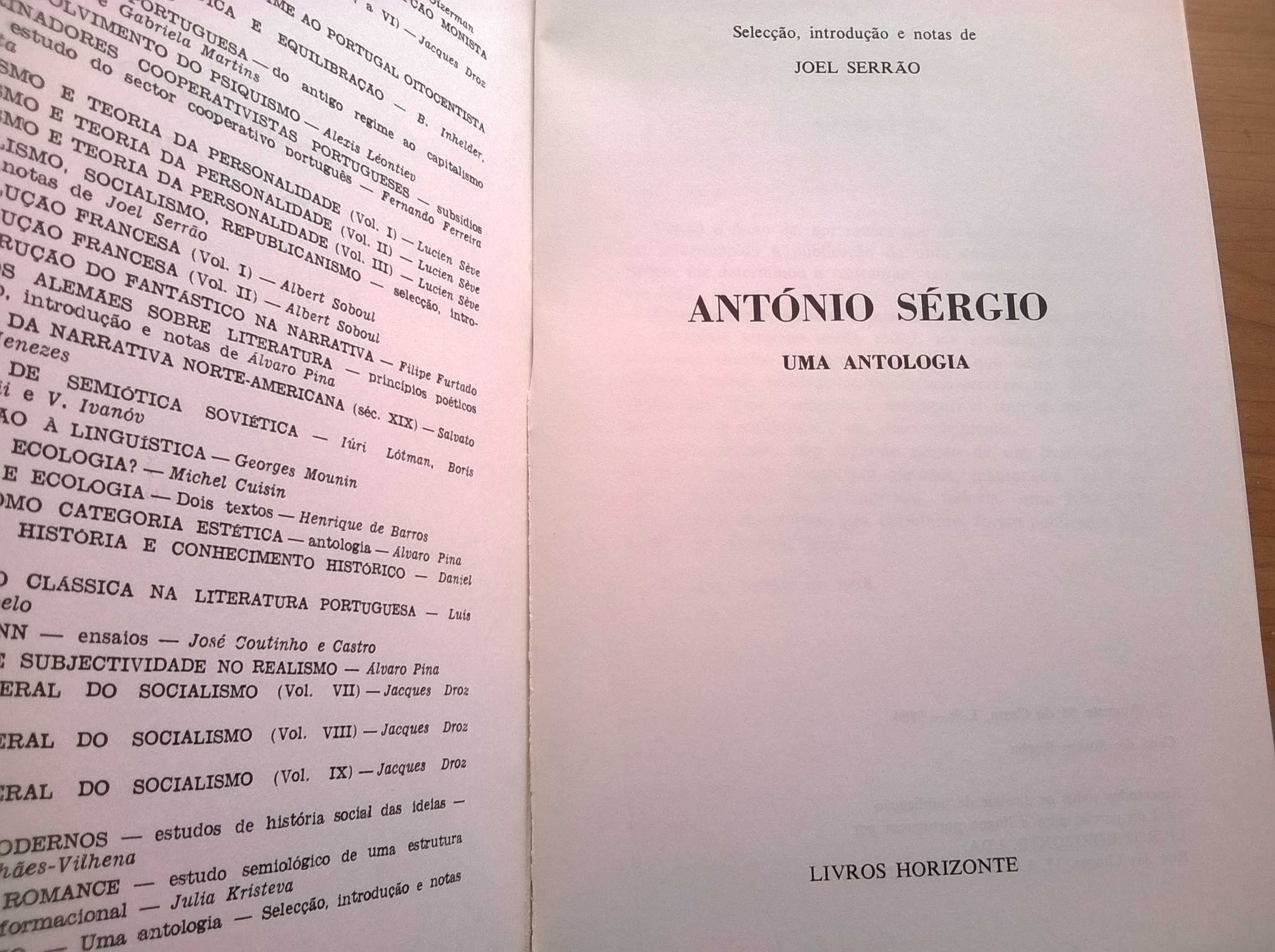 António Sérgio "Uma Antologia" - Seleção e notas de Joel Serrão