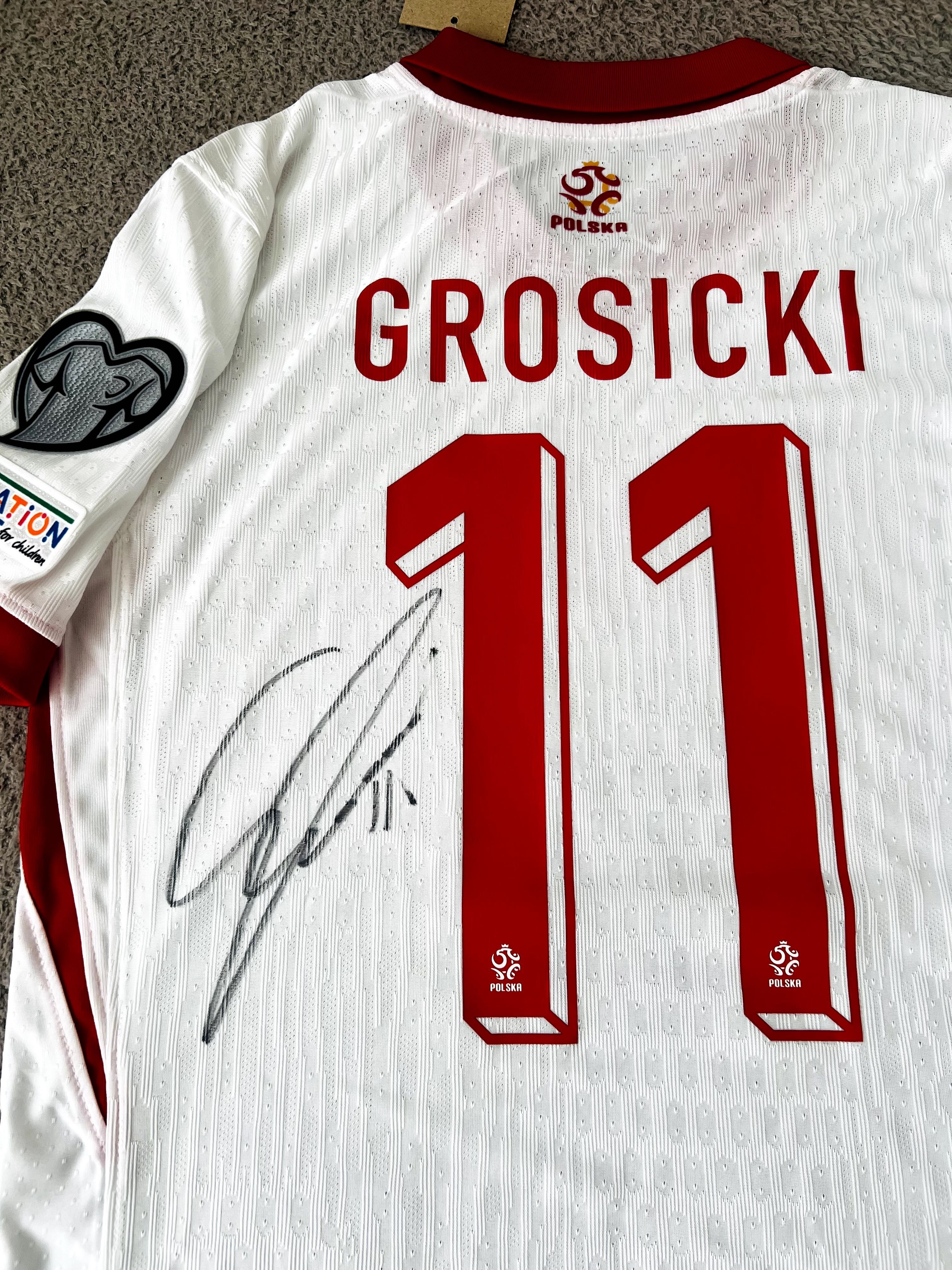HIT! Koszulka meczowa Grosicki Polska z autografem!