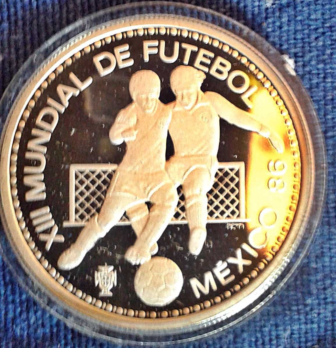 Moeda Prata Mundial Futebol Mexico 1986. Silver Proof coin