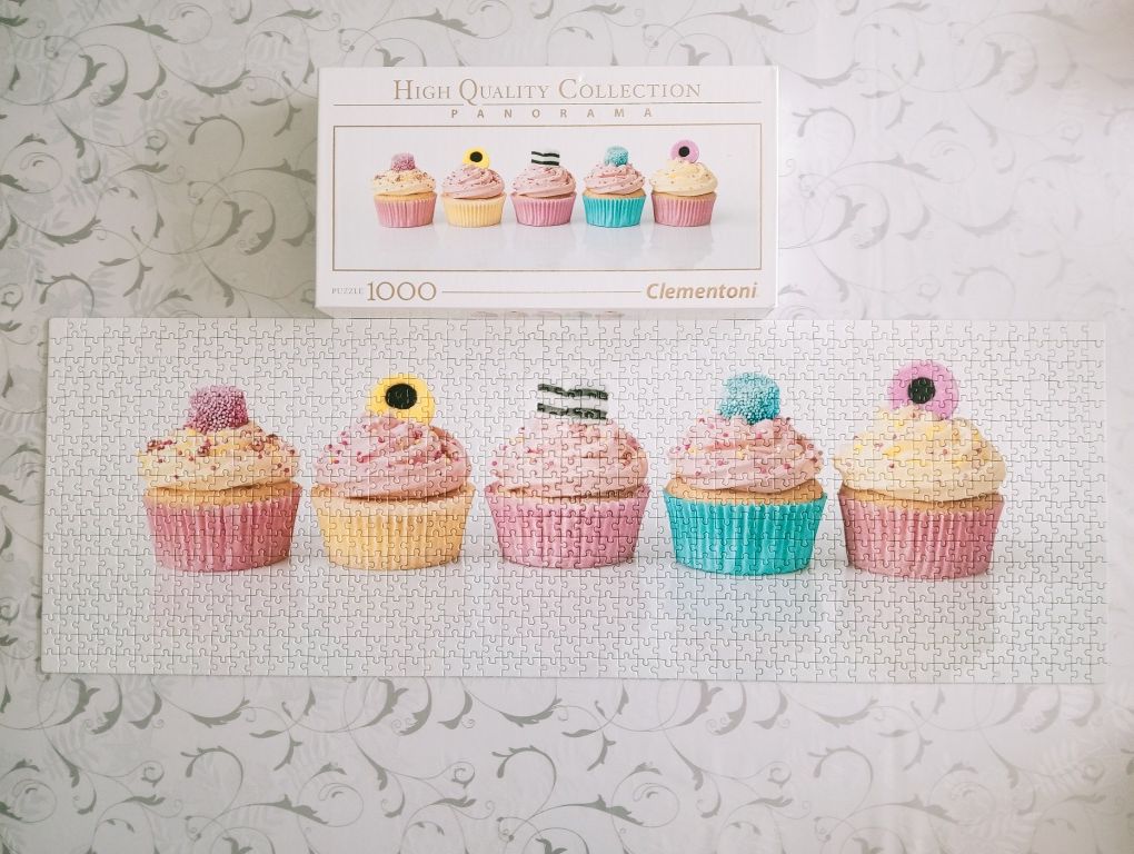 J.Nowe puzzle Clementoni 1000 Ciastka Muffinki Panorama High Quality