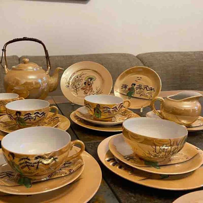 Японська легенда чайно-кавовий сервіз у стилі Імарі/Кутані, 50 шт