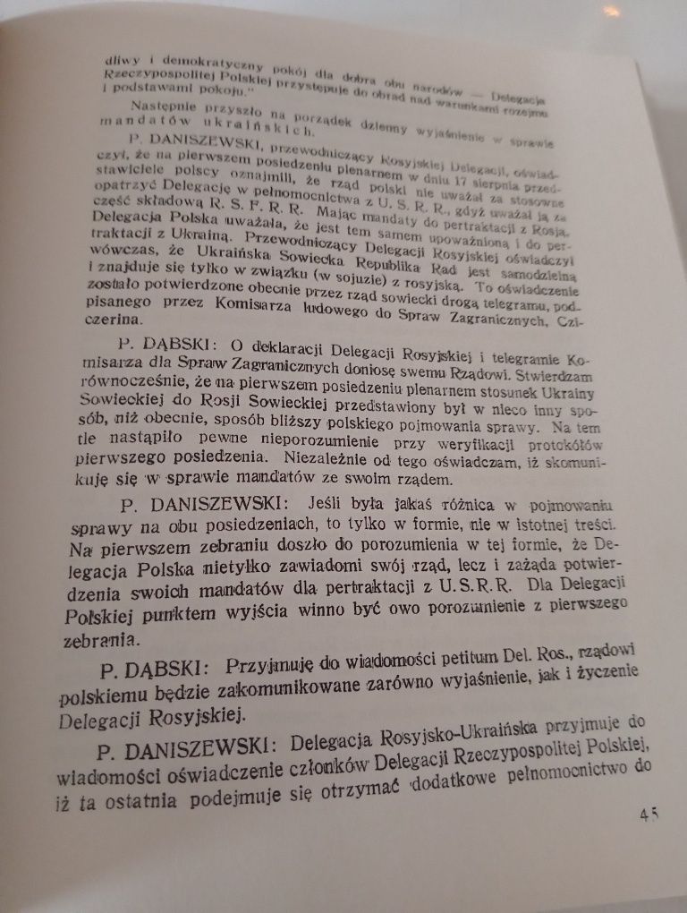 J.Dąbski - Pokój Ryski. Reprint