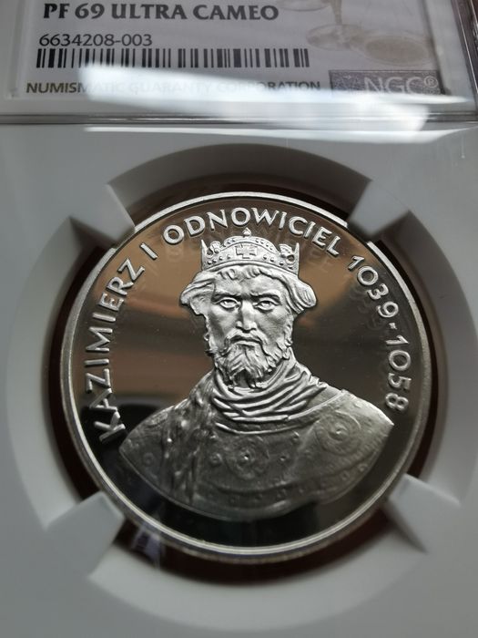 200 zł Kazimierz I Odnowiciel 1980, seria Poczet Królów NGC PF69 UC
