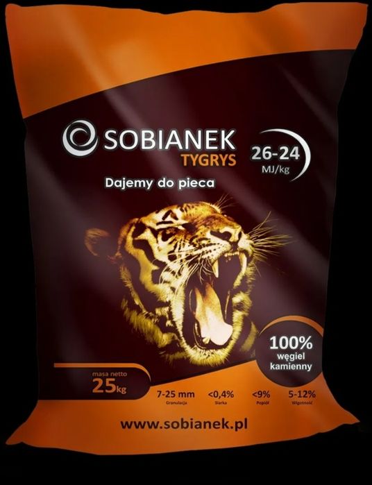 Ekogroszek SOBIANEK Tygrys 

 produkowany przez SOBIANEK to wysokiej j