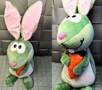 Nowa Maskotka pluszak królik zająć z marchewką zielony zabawka