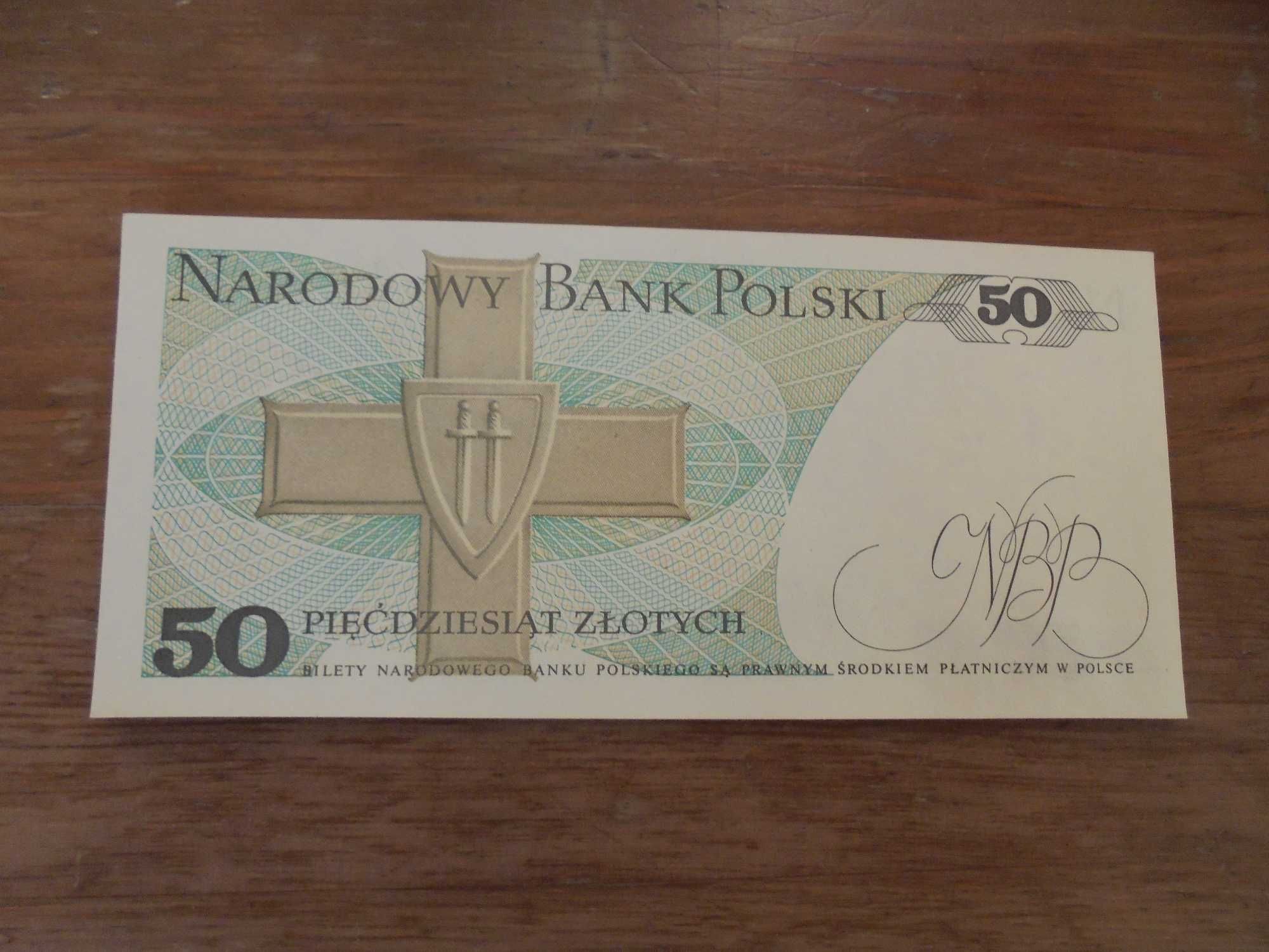 banknot polski 50 złotych 1988 seria gu b281