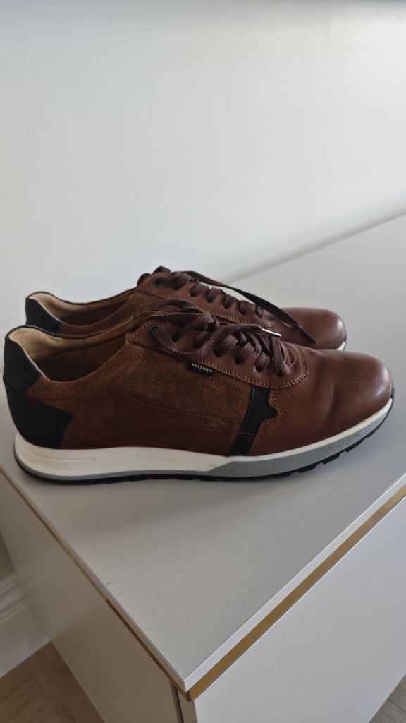 Buty męskie skórzane Wojas półbuty eleganckie sportowe