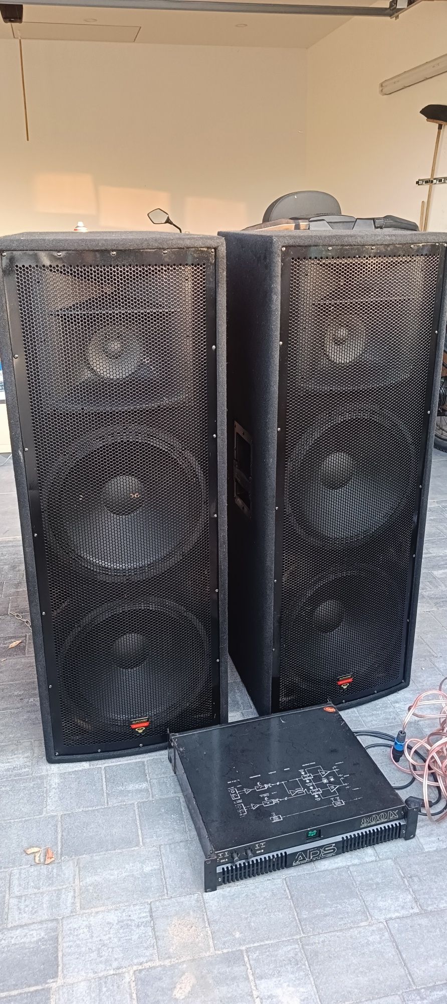 Kolumny Alphard Magnum Estradowe 345x 4 Ohm 1000w 3 drożna Gratisy