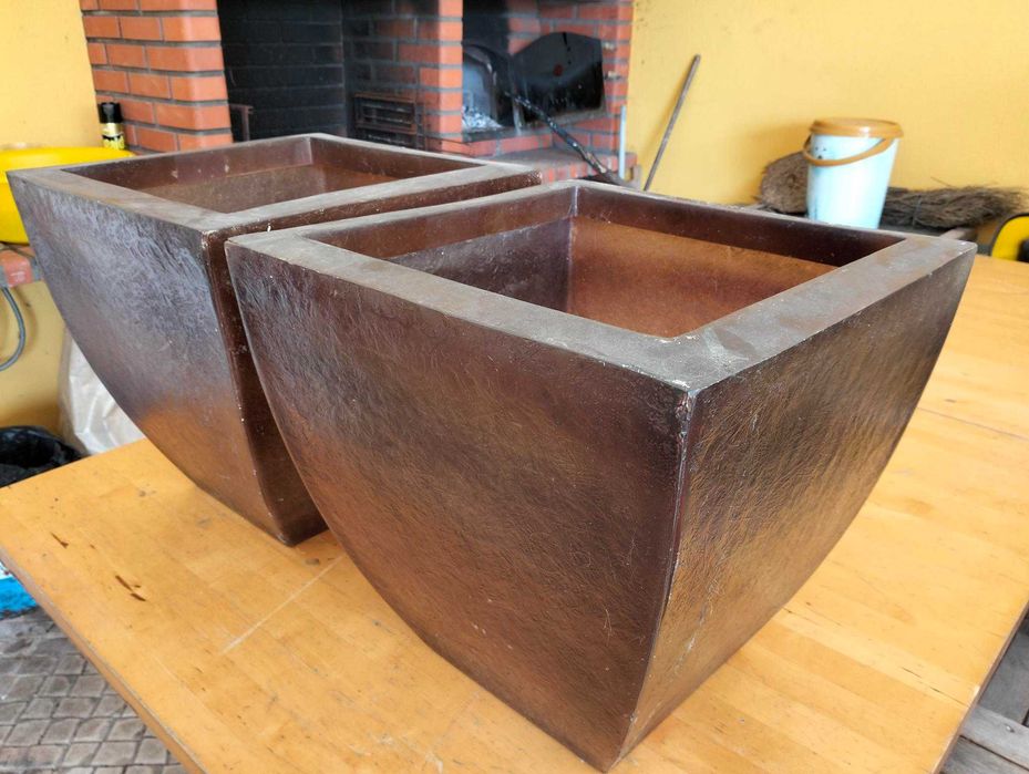 2 Vasos Fibra 40 x 40cm