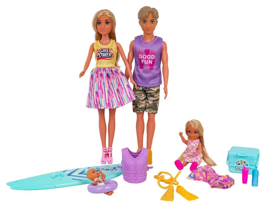 Zestaw Rodzina na Wakacjach Lalki Dla Dzieci Akcesoria Kółko 616850