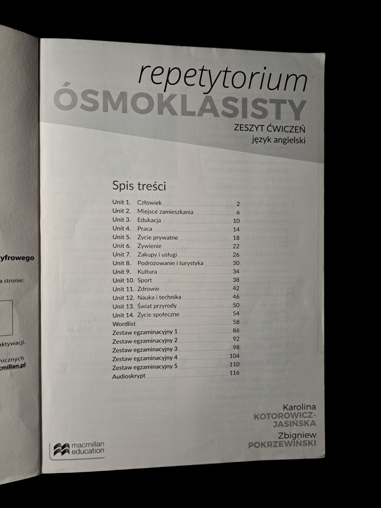 Repetytorium Ósmoklasisty – Zeszyt Ćwiczeń, Język Angielski
