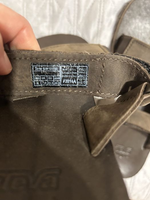 Мужские кожаные шлепки сандали босоножки Teva 40,5-41р