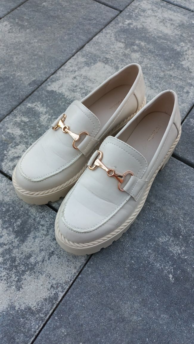 Mokasyny buty DeeZee półbut beżowe