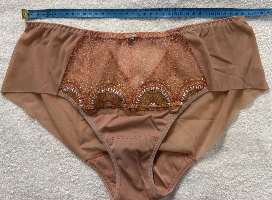 Morelowy zestaw bielizny SAMANTA 80G fiszbiny miękki pełne figi XL