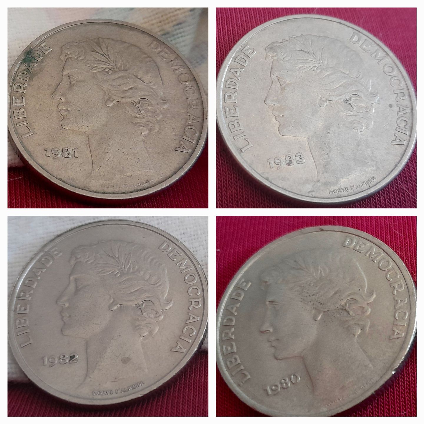 Várias moedas portuguesas