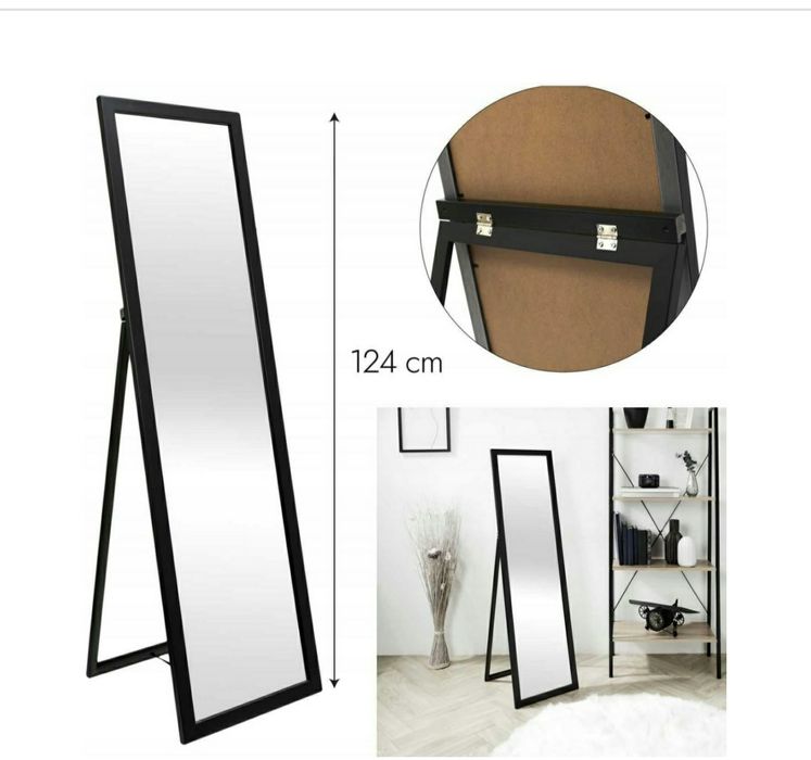 Lustro stojące czarne