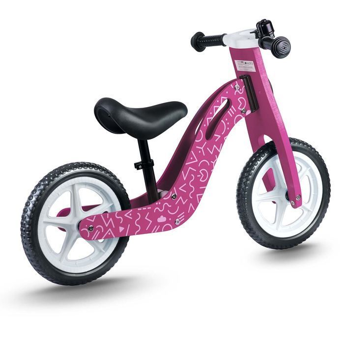 rowerek biegowy drewniany różowy ricokids rc-614