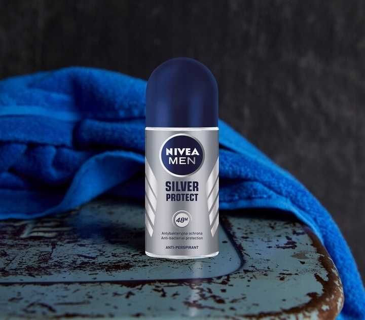 NIVEA Silver Protect Antyperspirant Męski w Kulce 2 x 50 ml