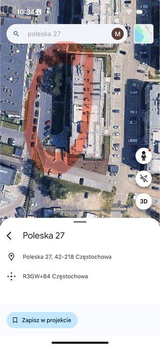 Miejsce zewnetrzne parkingowe przy ul.Poleskiej 27 Parkitka