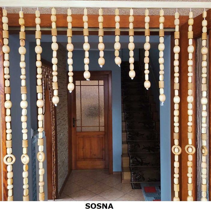 ZASŁONA kotara drewniana KORALIKI DO DRZWI parawan