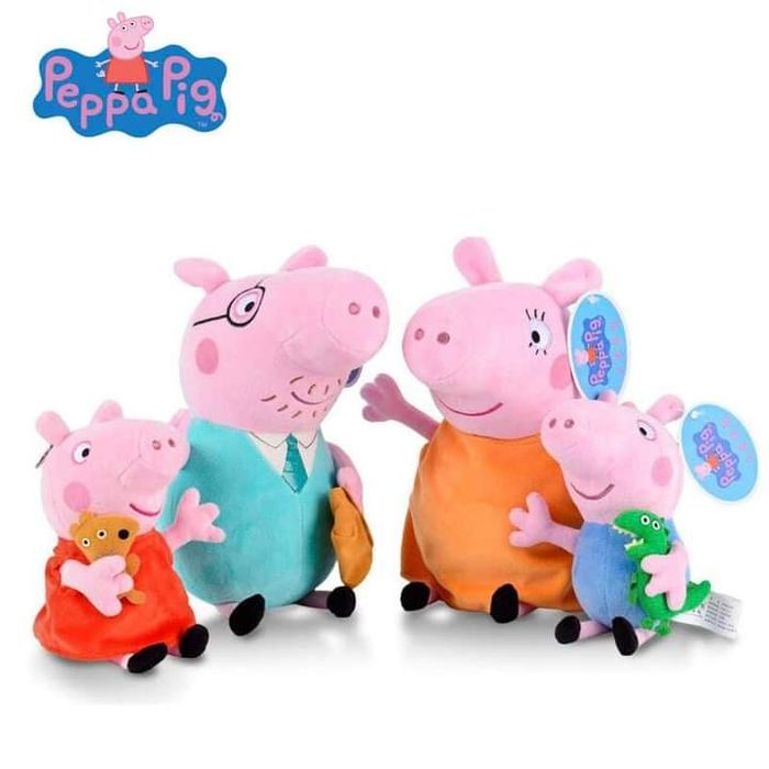Conjunto 4 peluches Peppa Pig - Porquinha Peppa,  Novos