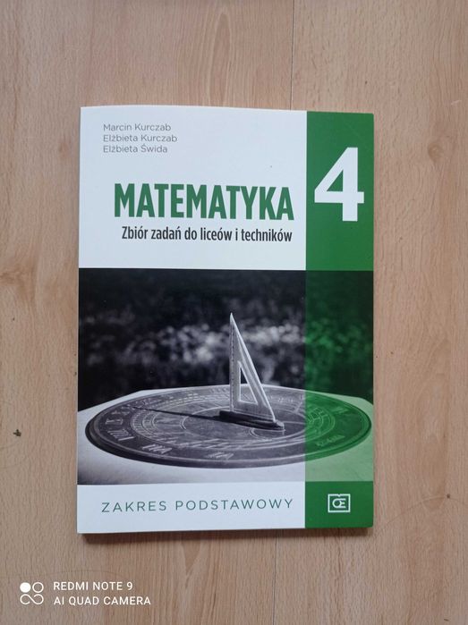 Zbiór zadań matematyka 4, zakres podstawowy , wydawnictwo Pazdro.