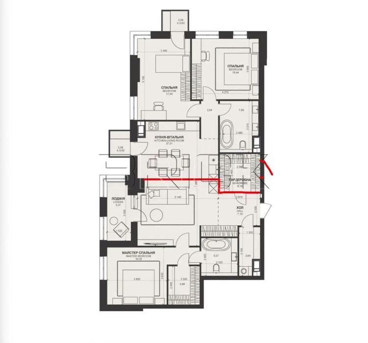 Пентхаус у ЖК Trinity 132кв вул Василя Тютюнника 39/2 Печерський