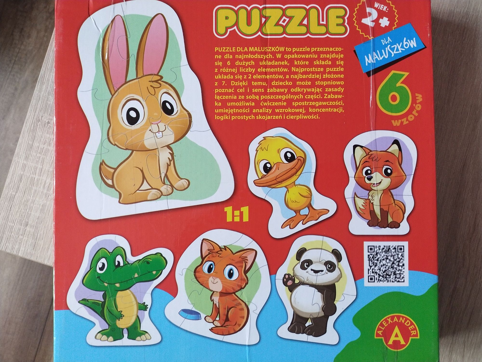 Puzzle dla maluszków ze zwierzątkami brakujący jeden element