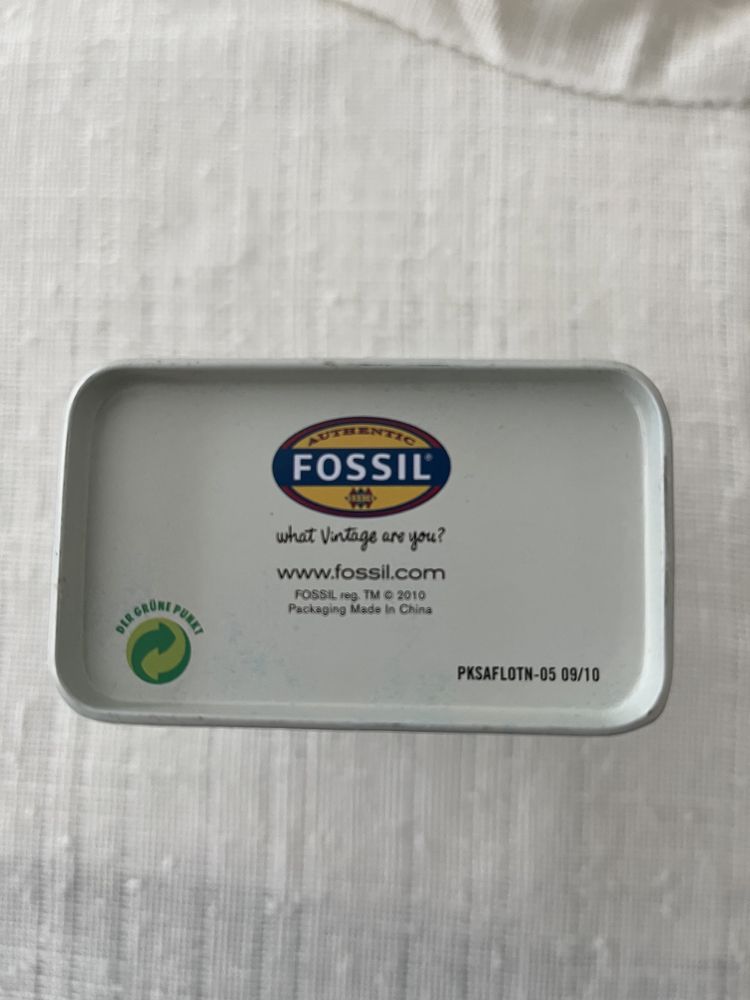 Pudełko zegarek oryginalne Fossil metal ew zamiana akwarium