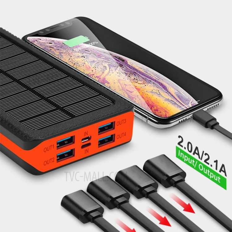 Павербанк-прожектор на всю кімнату . (Powerbank) 30000m+сонячна панель