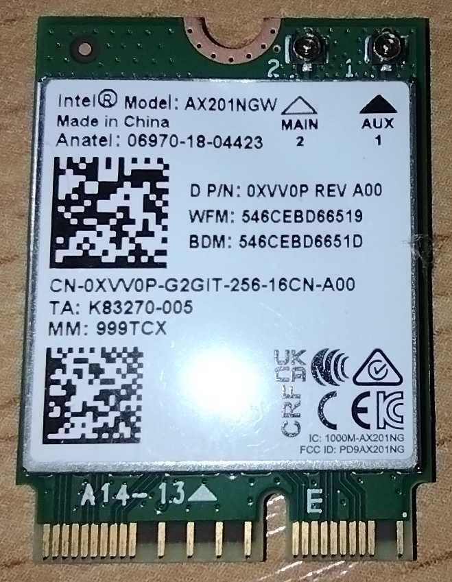Модуль Wi-Fi 2,4 5, Bluetooth 5.1 з роз'ємом M.2