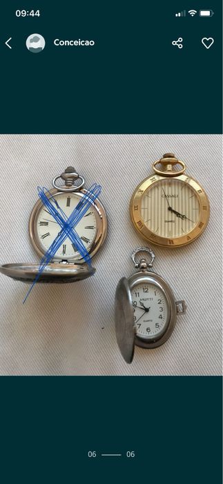 16 relógios de bolso todos Quartz Byser Le Temps Linage Stevel Cassali Lorens Arotti entre outros