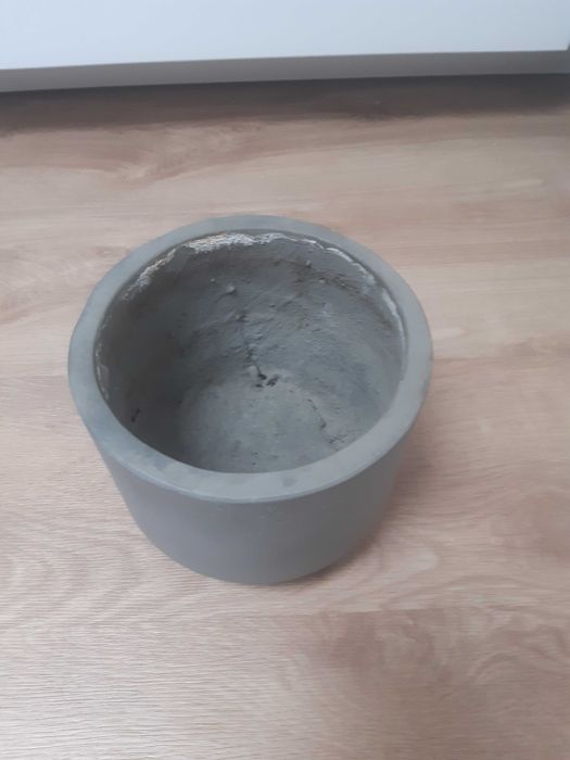 Donica betonowa szary/khaki 17x14,5 cm