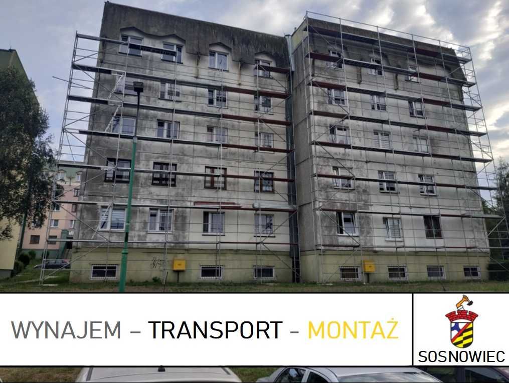 WYNAJEM Sosnowiec - Rusztowanie elewacyjne fasadowe | Transport Montaż