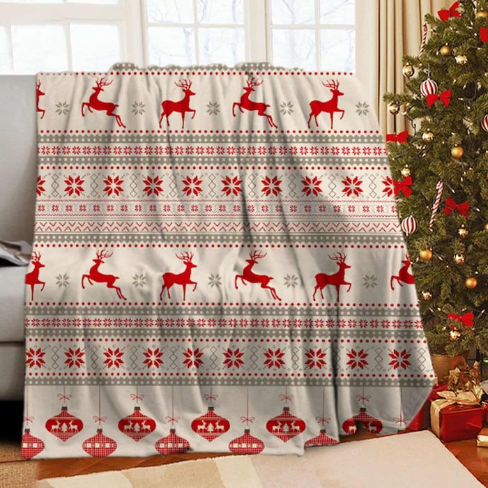 Koc świąteczny bożonarodzeniowy 150x200cm