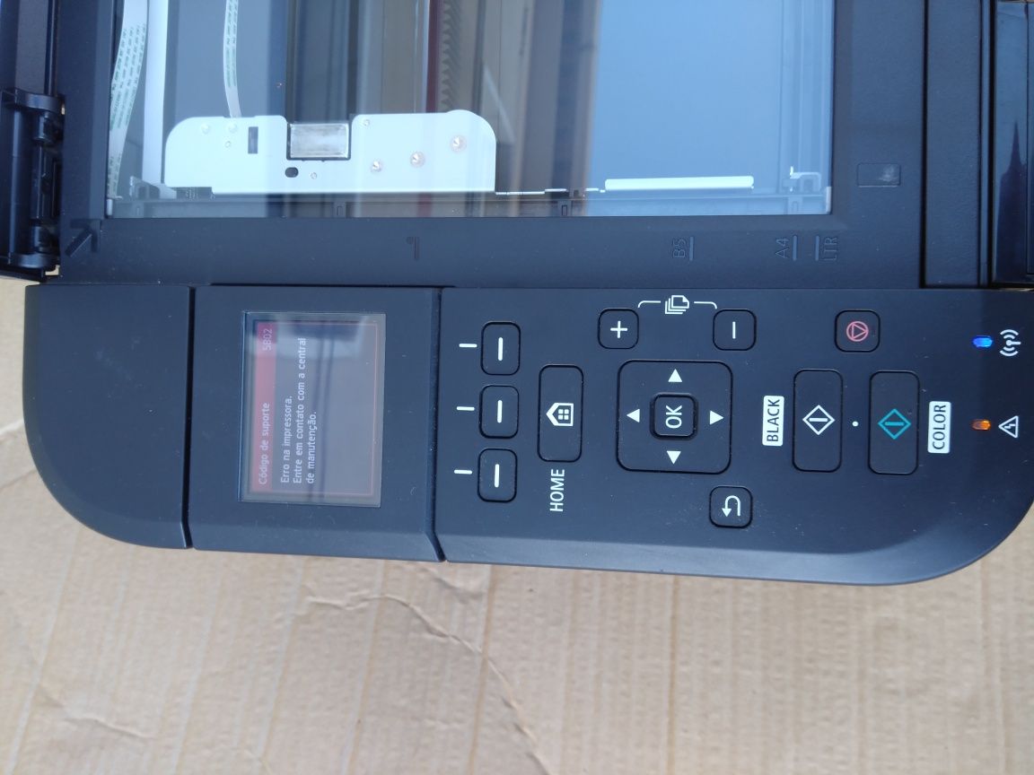 Impressora multifunções Canon Pixma MG4250 Wi-Fi com erro 5B02