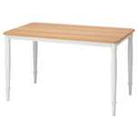 Mesa de refeição DANDERYD, chapa de carvalho/branco, 130x80 cm