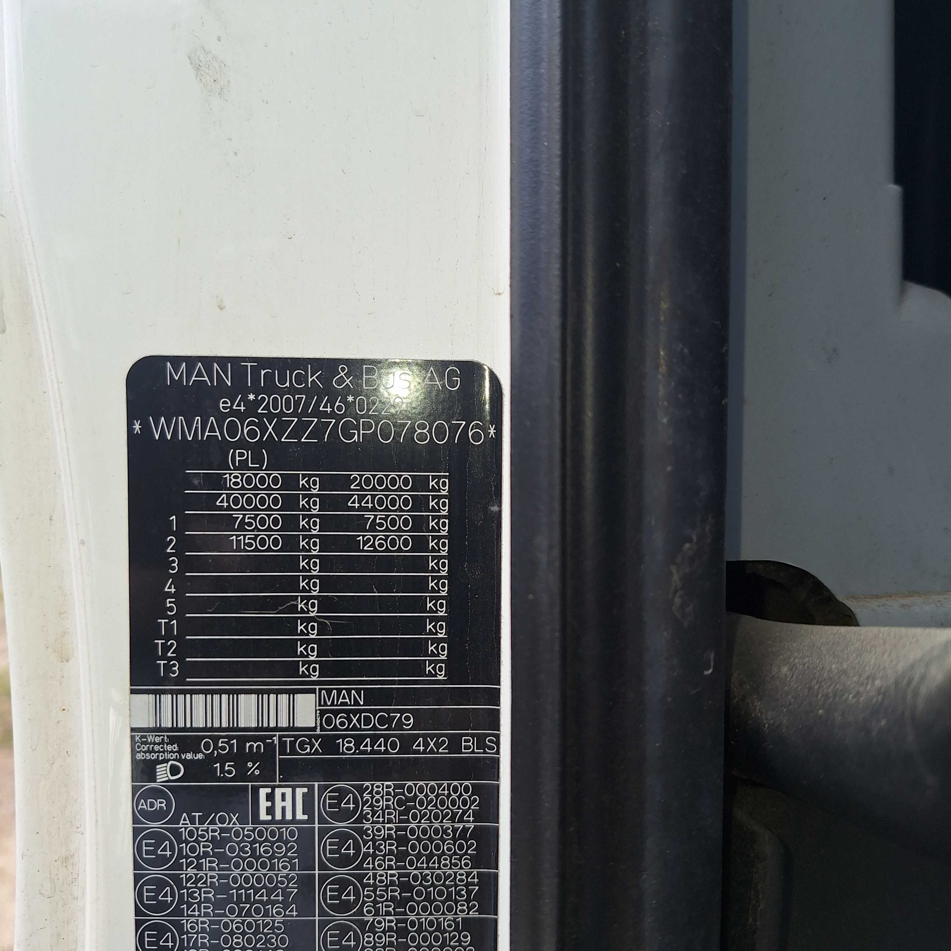 Sprzedam ciągnik siodłowy MAN TGX 440 XXL – 2016 rok, 39 900 netto
