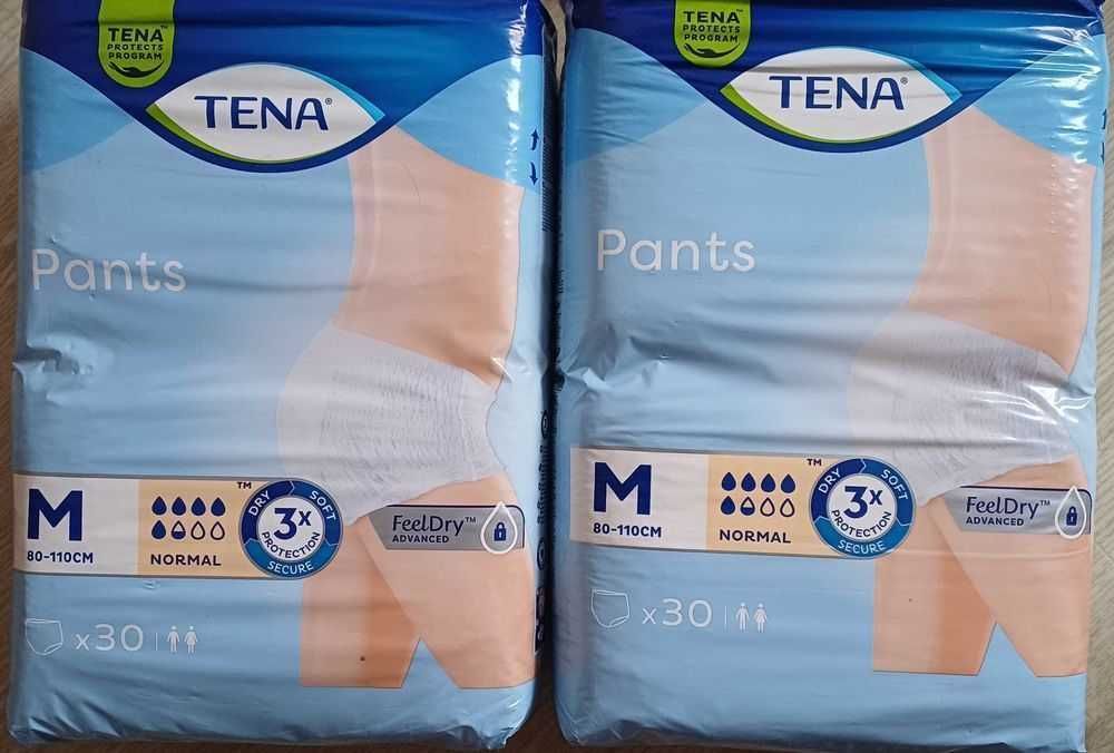 Памперсы для взрослых М трусики за 2 уп. 60 шт. Тена