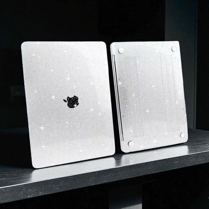 Прозрачная накладка с блестками для MakBook Air/Pro 13/13.6/14.2/16.2