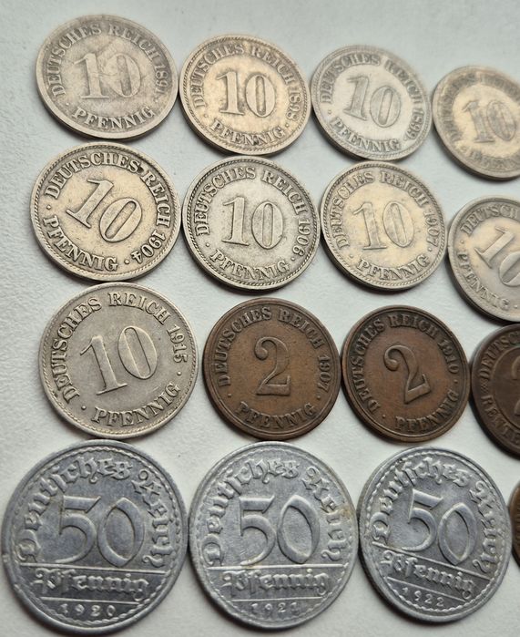 Пфенінги Веймар Рейх 1891 - 1935 рр. Без повторів 20 монет
