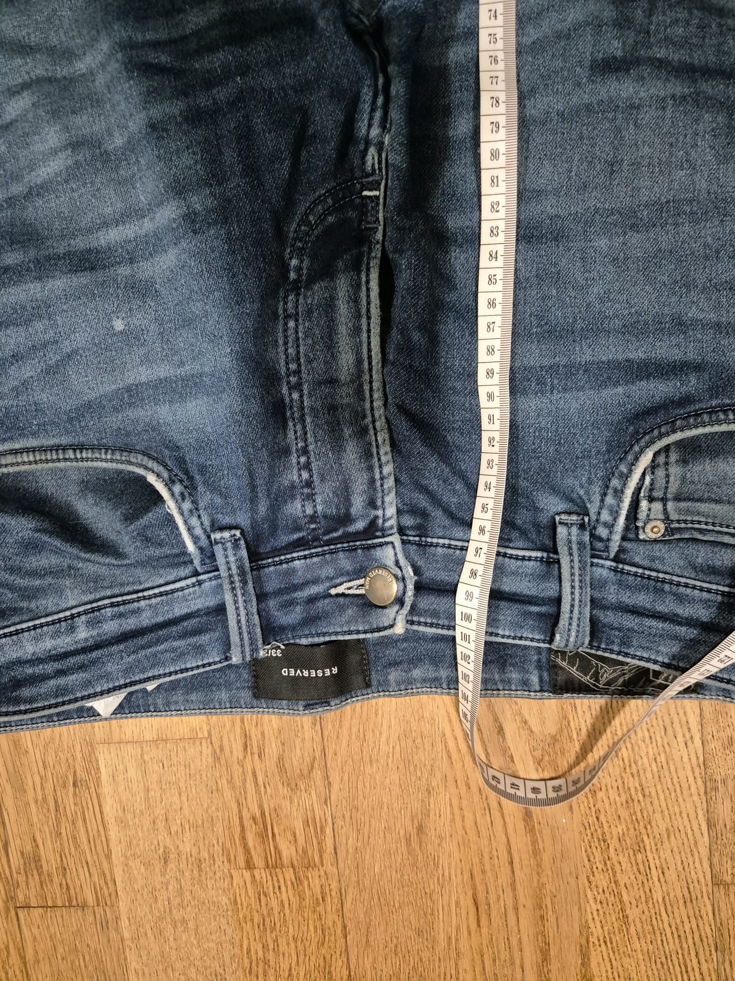 Spodnie Jeansy Reserved 33 / 32 Bawełna Oddychające High Flex Wygodne