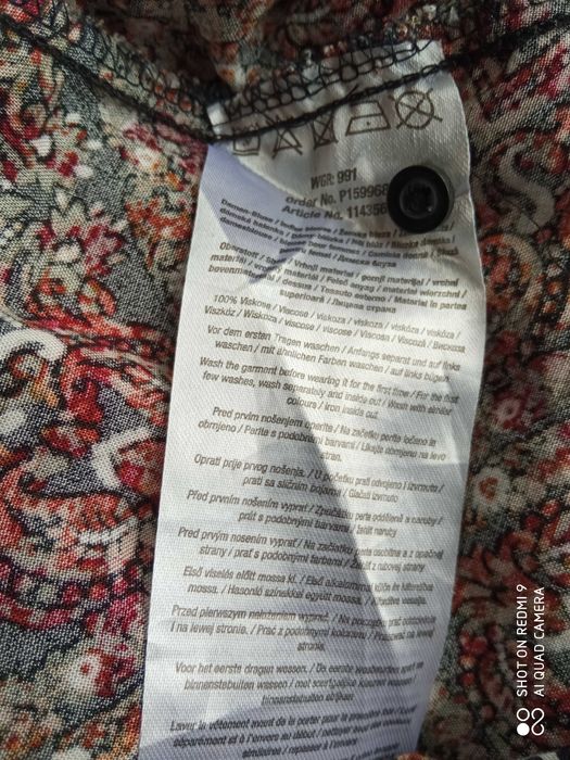Janina bluzka koszula sukienka koszulowa boho 132cm pachy 52 54 wiskoz
