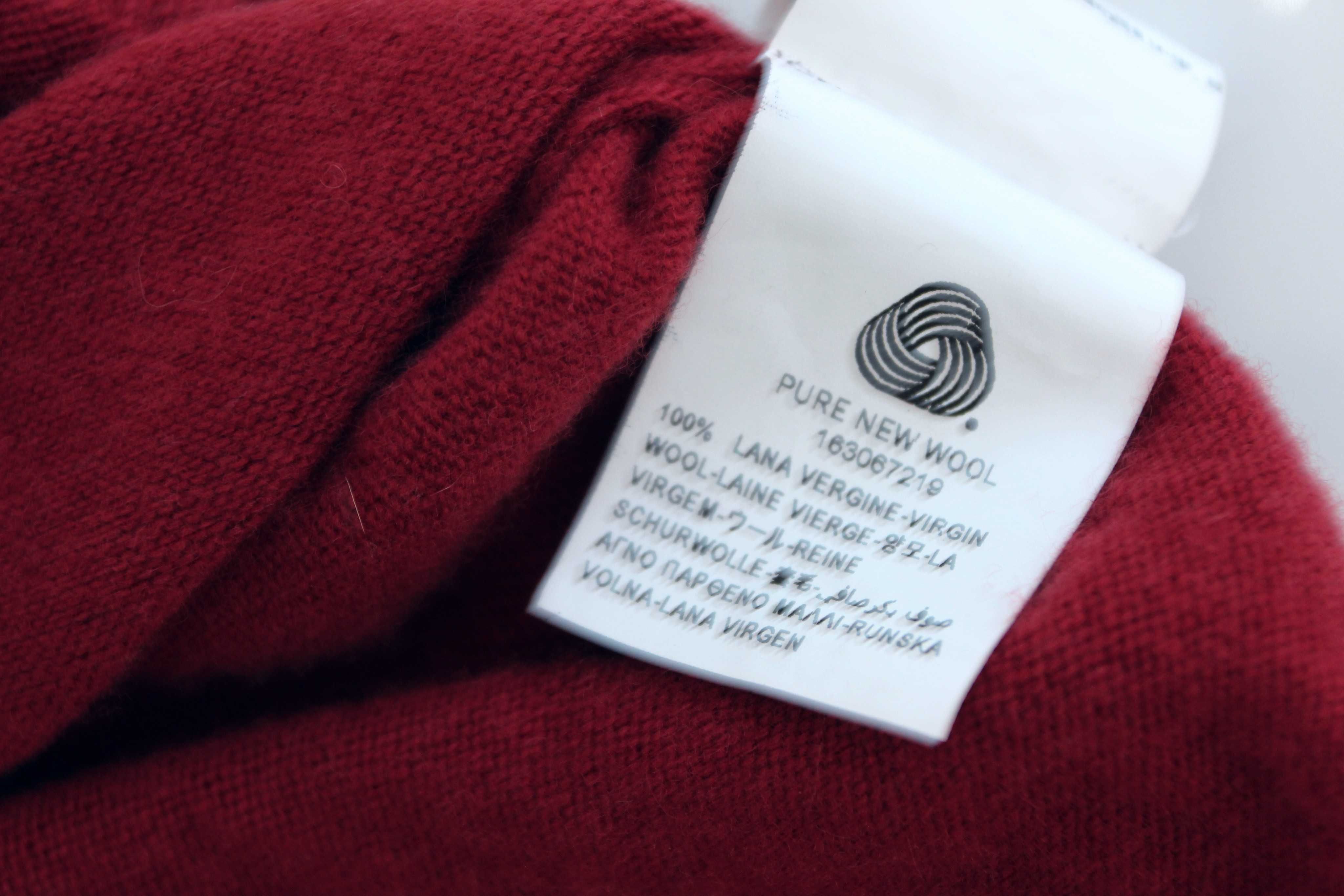 Benetton 100%merino pure new wool bez wad XL
