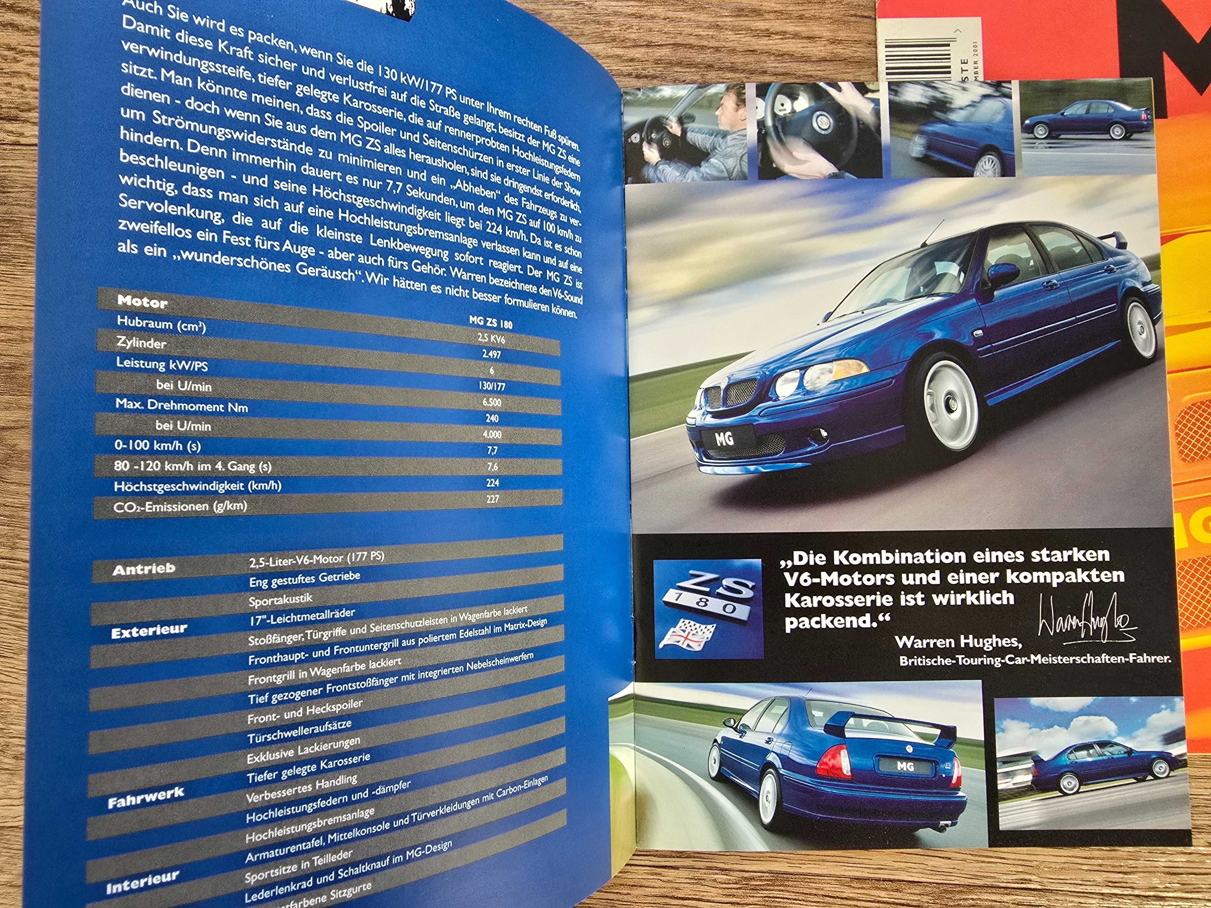 Prospekt MG  ZR, ZS, ZT/T, MGF