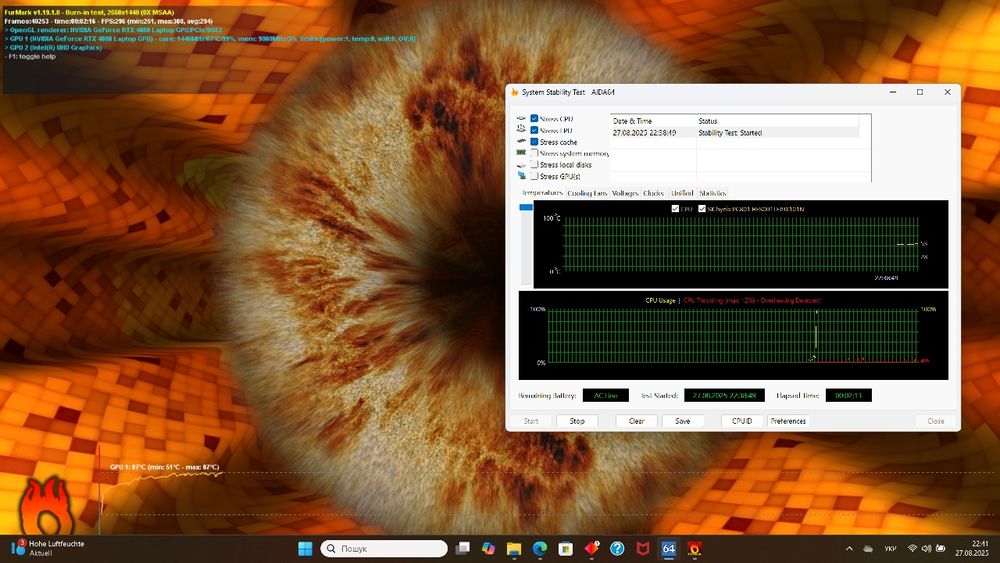 Ноутбук HP Omen! i7-13700HХ, RTX 4080 12gb, 32gb/1tb, 240Hz 2.5k 16"